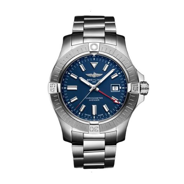 BREITLING AVENGER GMT AUTOMATIC MECHANICAL 45 MM STAINLESS STEEL BLUE