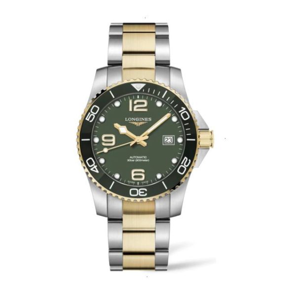 LONGINES HYDROCONQUEST AUTOMATIC 41 MM STAINLESS STEEL AND CERAMIC MATT GREEN