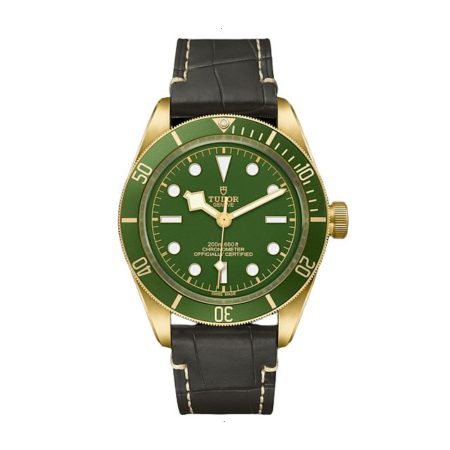 TUDOR BLACK BAY FIFTY-EIGHT AUTOMATIC 39 MM 18 CARAT YELLOW GOLD ROUND GREEN