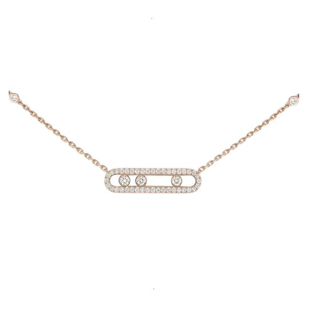 NECKLACE MESSIKA BABY MOVE ROSE GOLD DIAMONDS