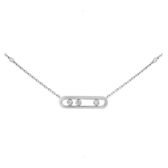 NECKLACE MESSIKA BABY MOVE WHITE GOLD DIAMONDS