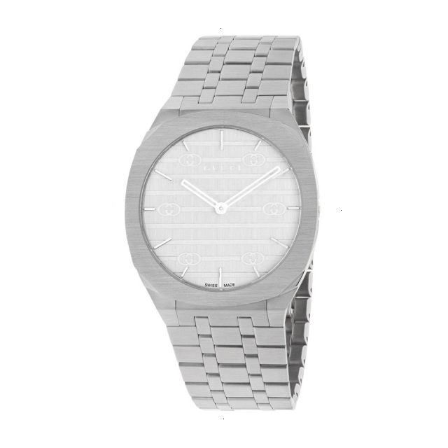 GUCCI 25 H QUARTZ 38 MM STAINLESS STEEL SILVER