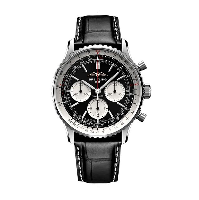 BREITLING NAVITIMER B01 CHRONOGRAPH 43 AUTOMATIC MECHANICAL 43 MM STAINLESS STEEL BLACK
