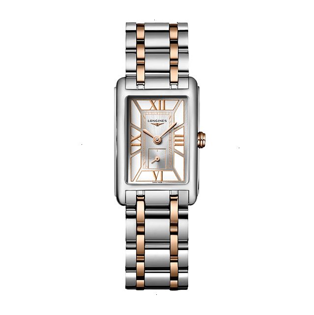 LONGINES DOLCEVITA QUARTZ 20.80 X 32.00 MM STAINLESS STEEL AND 18 CARAT ROSE GOLD WHITE