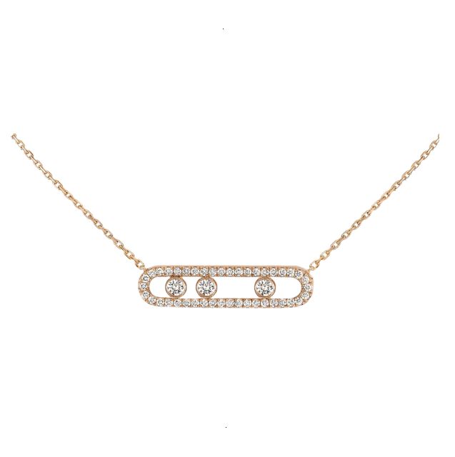 NECKLACE MESSIKA MOVE PAVE ROSE GOLD DIAMONDS