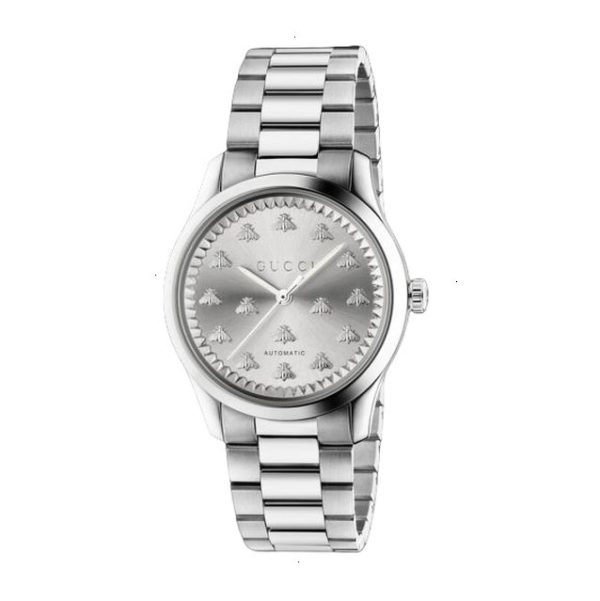 GUCCI G-TIMELESS AUTOMATIC 38 MM STAINLESS STEEL SILVER