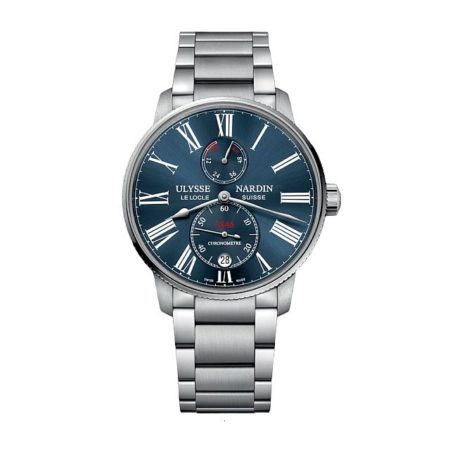 ULYSSE NARDIN MARINE COLLECTION AUTOMATIC ROPE 42 MM STAINLESS STEEL BLUE