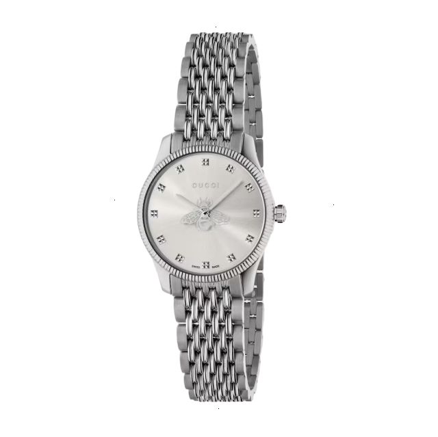 GUCCI G-TIMELESS QUARTZ 29 MM STAINLESS STEEL SILVER