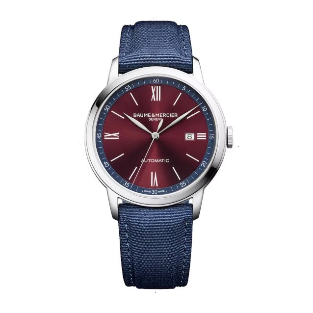 BAUME & MERCIER CLASSIMA AUTOMATIC 42 MM STAINLESS STEEL RED