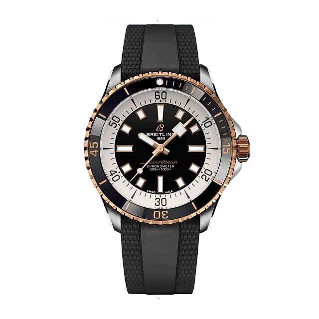 BREITLING SUPEROCEAN AUTOMATIC 42 AUTOMATIC MECHANICAL 42 MM STAINLESS STEEL AND 18K RED GOLD BLACK