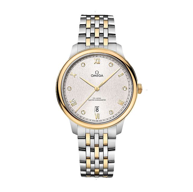 OMEGA DE VILLE PRESTIGE AUTOMATIC 40 MM STEEL AND YELLOW GOLD 18KT SILVER