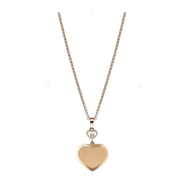 NECKLACE CHOPARD HAPPY HEARTS ROSE GOLD DIAMONDS