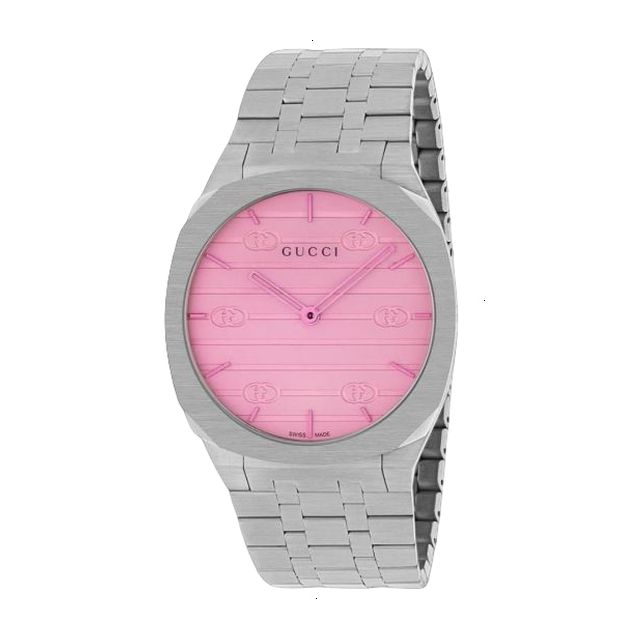 GUCCI 25 H QUARTZ 38 MM STAINLESS STEEL PINK