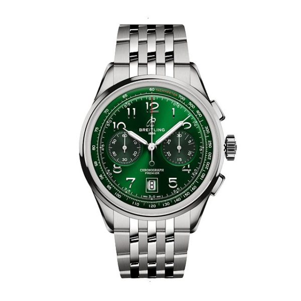 BREITLING PREMIER B01 CHRONOGRAPH 42 AUTOMATIC 42 MM STAINLESS STEEL GREEN