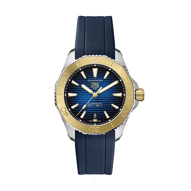 TAG HEUER AQUARACER PROFESSIONAL 200 AUTOMATIC 40 MM STEEL AND YELLOW GOLD 18KT BLUE