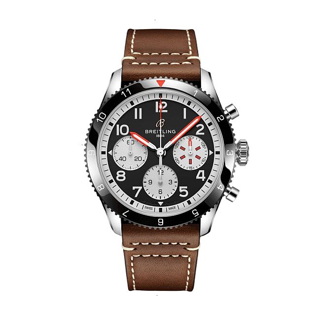 BREITLING CLASSIC AVI CHRONOGRAPH 42 MOSQUITO AUTOMATIC 42 MM STAINLESS STEEL BLACK