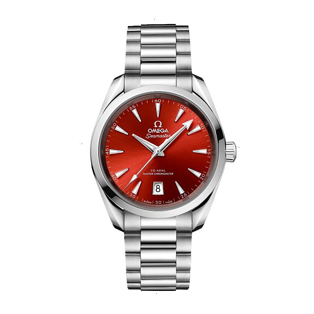 OMEGA SEAMASTER AQUA TERRA SHADES AUTOMATIC 38 MM STAINLESS STEEL RED