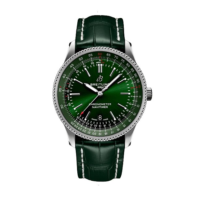 BREITLING NAVITIMER AUTOMATIC 41 AUTOMATIC 41 MM STAINLESS STEEL GREEN