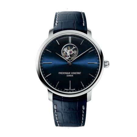 FREDERIQUE CONSTANT CLASSIC SLIMLINE HEART BEAT AUTOMATIC 40 MM STAINLESS STEEL BLUE