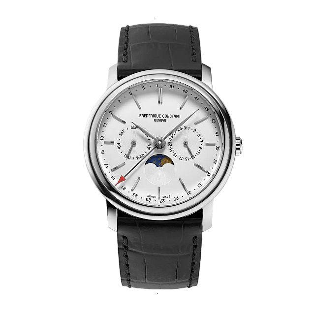 FREDERIQUE CONSTANT CLASSIC INDEX BUSINESS TIMER QUARTZ 40 MM STAINLESS STEEL SILVER
