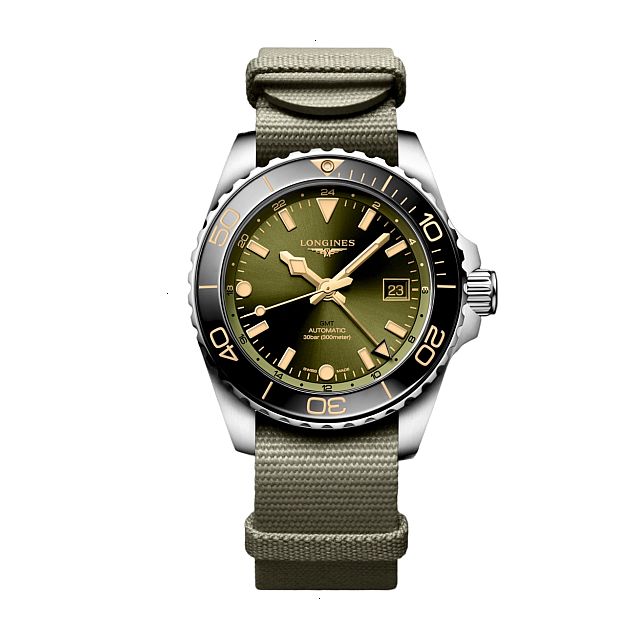 LONGINES HYDROCONQUEST AUTOMATIC 41 MM STAINLESS STEEL AND CERAMIC GREEN