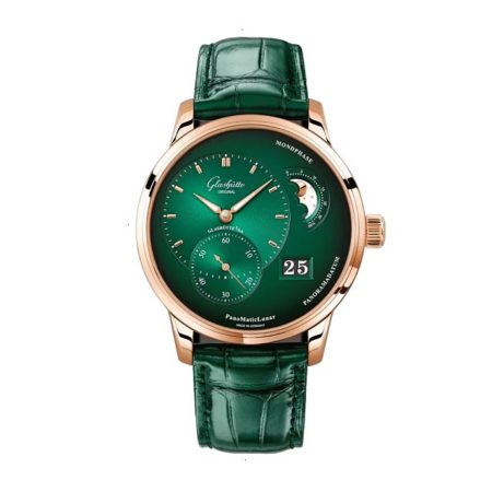 GLASHÜTTE PANO PANOMATICLUNAR AUTOMATIC 40 MM 18K RED GOLD GREEN