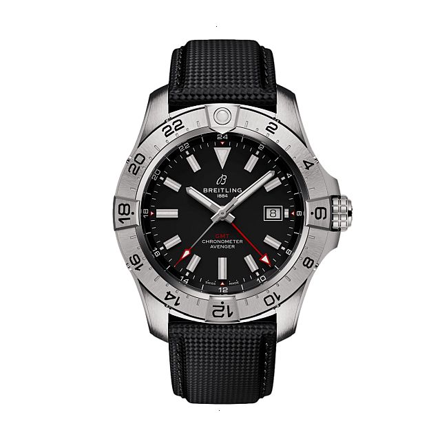 BREITLING AVENGER AUTOMATIC GMT 44 AUTOMATIC 44 MM STAINLESS STEEL BLACK