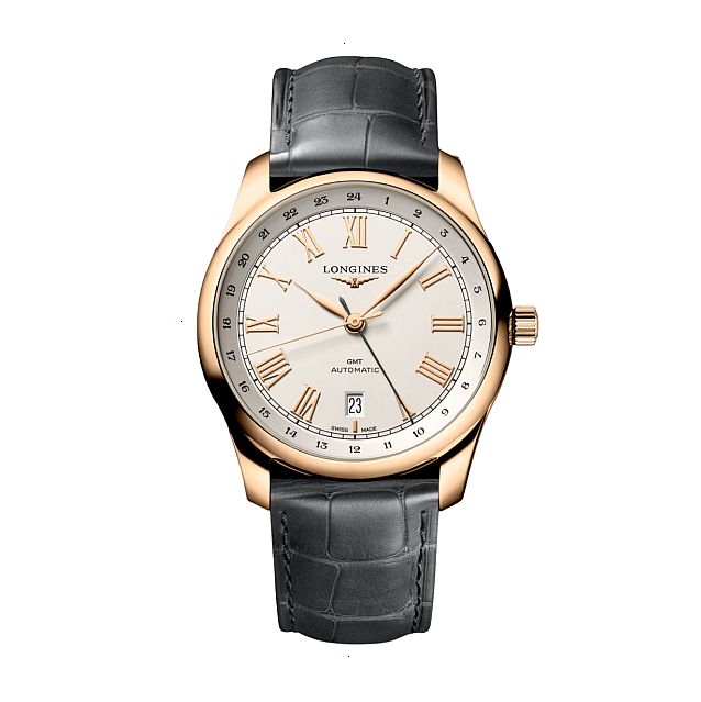 LONGINES THE LONGINES MASTER COLLECTION GMT AUTOMATIC 40 MM 18KT CARAT ROSE GOLD SILVER