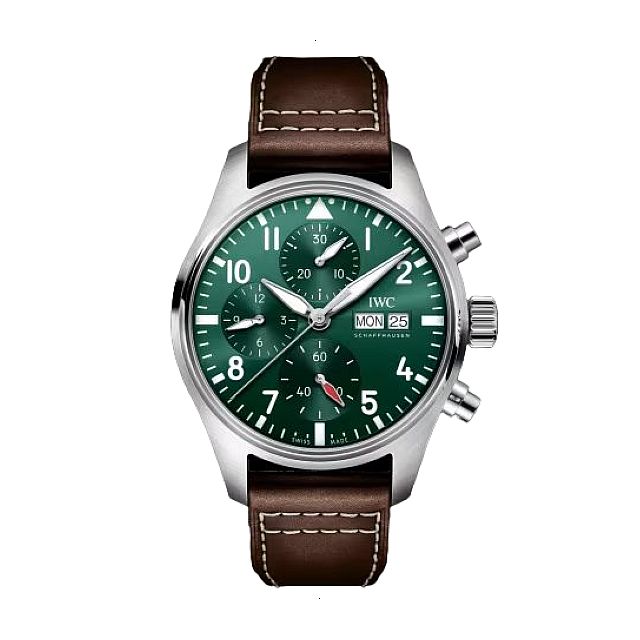 IWC BIG PILOTS CLASSICO AUTOMATIC WINDING 41 MM FINE STEEL GREEN WITH LUMINESCENCE