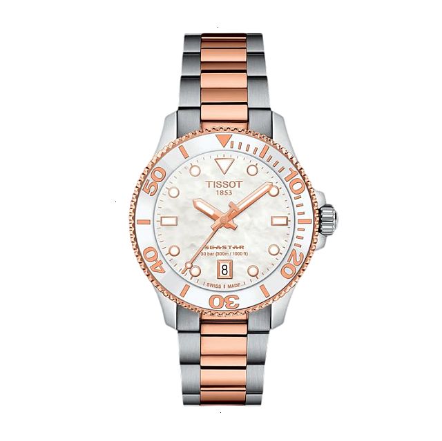 TISSOT SEASTAR 1000 QUARTZ 36 MM STAINLESS STEEL WHITE MOTHER OF PEARL